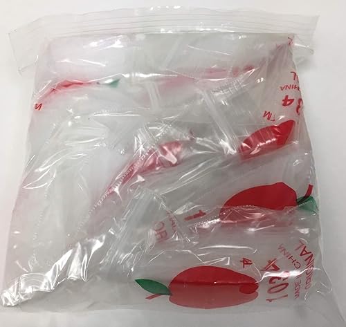 1000 Apple Brand 1034 1x3/4 2mil Bolsas transparentes resellables 1000 bolsas de 1 x 3/4 pulgadas, 0.75