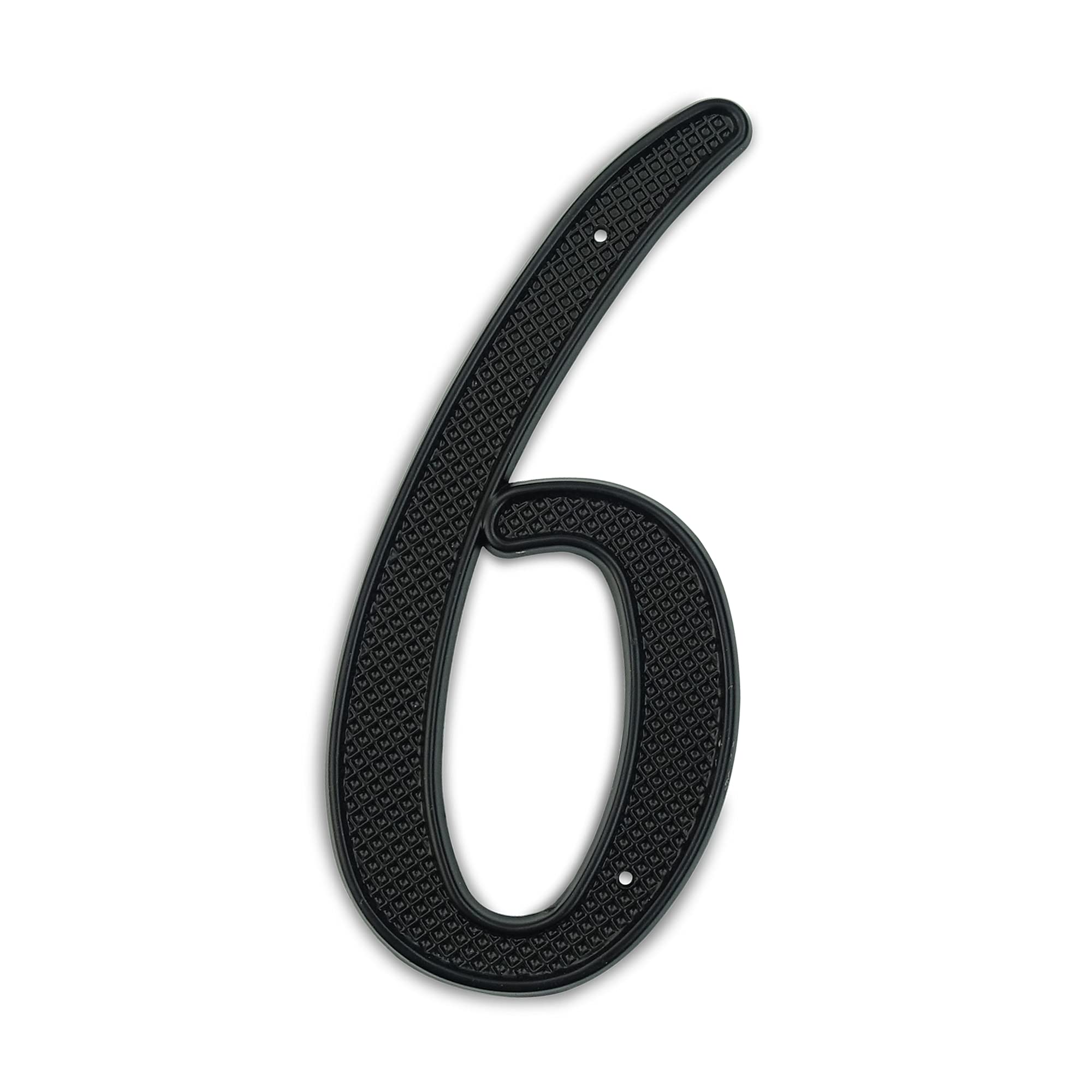 HASWARE House Number Sign 4 inch Modern Door Numbers Signage Plaque Street Home Address Numerals Zinc Alloy (6, Grid Black)