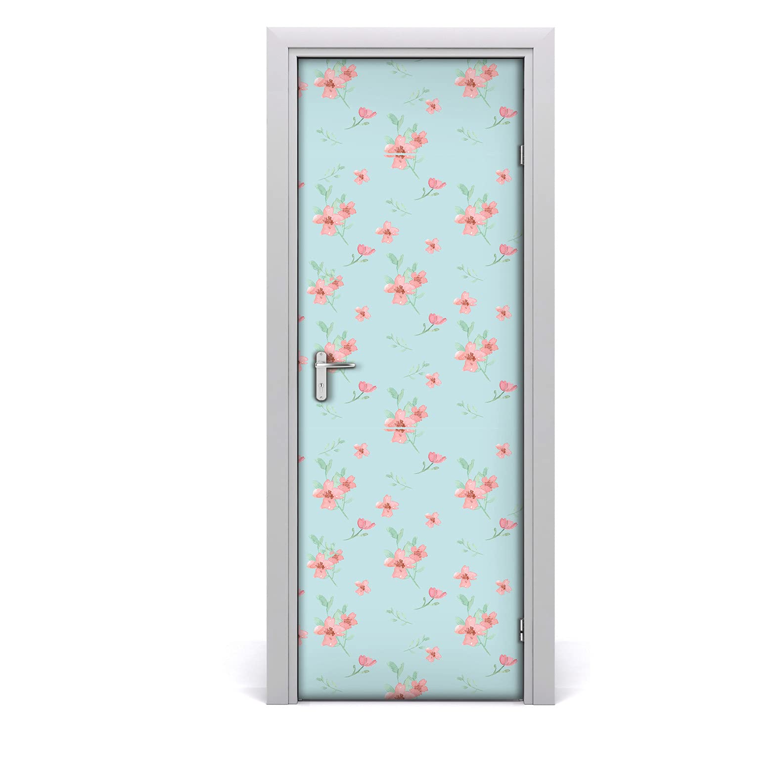 Papel pintado para puerta autoadhesivo 70x200 lavable floral