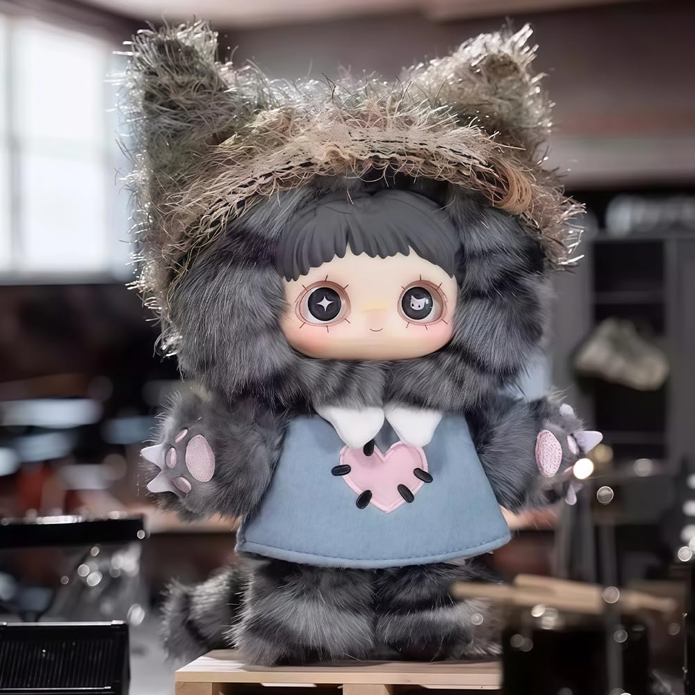 niannyyhouse Plüschpuppe Blind Box, Cat Academy Collector Series, 17,8 cm, niedliche gefüllte Plüschfiguren, Sammlerstück-Ornamente (6 Stück)