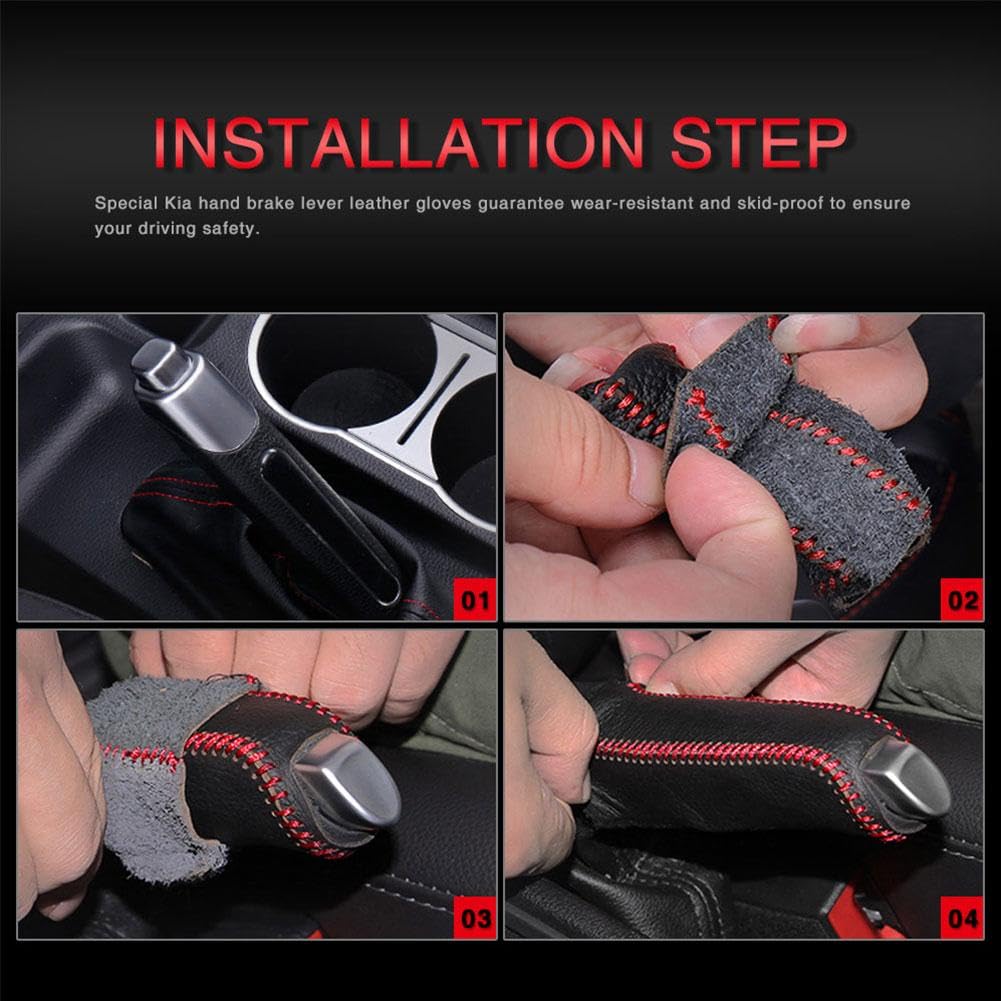 Car Handbrake Cover,PU Leather Anti-Slip Hand Brake Sleeve Decorative Handbrake Protector Auto Comfortable Grip Handbrake Guards For Most Cars Car Handbrake Cover,PU Leather Anti-Slip Hand Brake Sleeve Decorative Handbrake Protector Auto Comfortable Grip Handbrake Guards For Most Cars