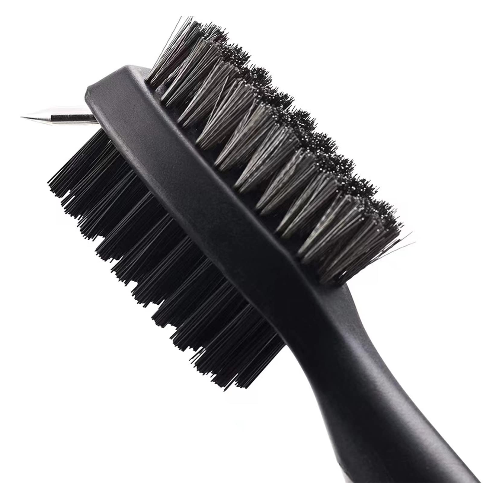 Spazzola per Mazze da Golf e pulitore per scanalature, 2 Pezzi Accessori per Mazze da Golf, con moschettone Retrattile in Alluminio e Impugnatura Comoda