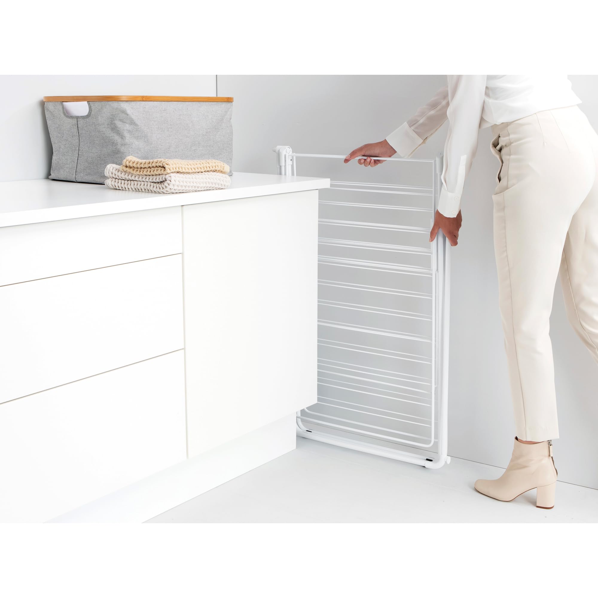 Brabantia Abtropfgestell, Edelstahl, Weiß, 25 m