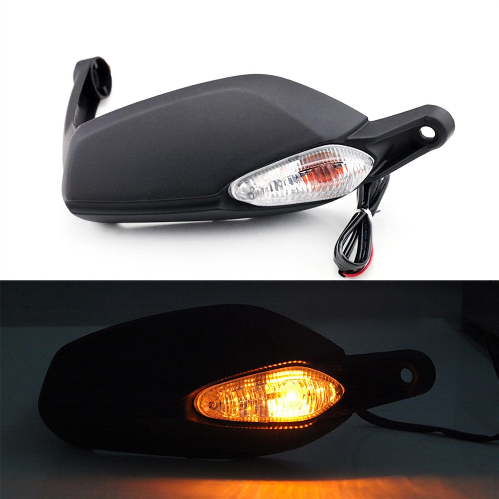 Protezione Mano con Luce per Ducati Hypermotard 820 Hyperstrada 821 2013 2014 2015 Protezione Manubrio Paramani Laterale Moto (Color : Left Clutch Side)