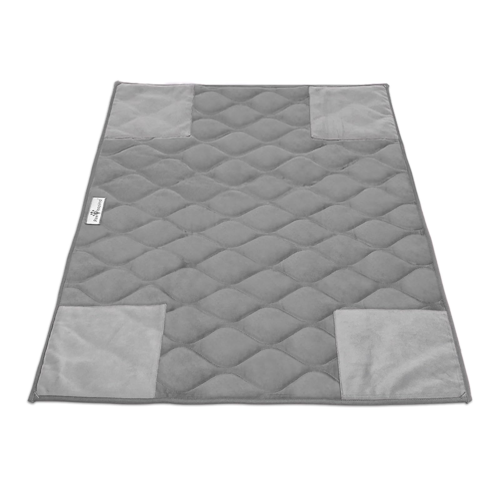 Paw Inspired Guinea Pig Cage Liners | Washable Fleece Bedding or Pet Bed Mat for Small Animals | Super Absorbent Pee Pad with Reinforced Corners and Waterproof Bottom (Gray, C&C 2x3)