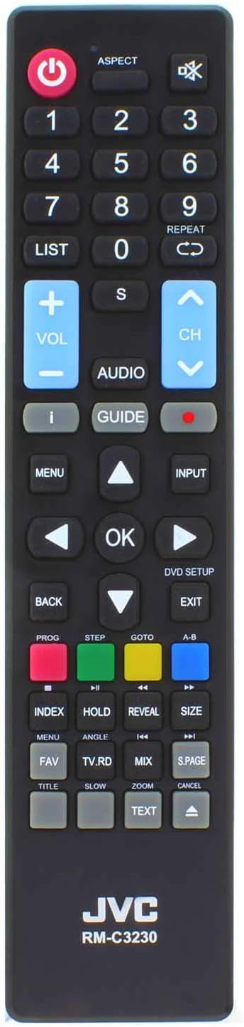 Telecomando Universale RM-C3231 Per TV JVC: Perfetto Per LT-32C660, LT-24C660, LT-43C860, LT-49C770, LT-55C860, LT-32C661 (A) - Sostitutivo Originale, Comodo Ed Ergonomico - 2