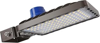Juyace 240W LED Parking Lot Light Trunnion Bracket Yoke Wall Mount Dusk to Dawn Outdoor Lighting Exterior Flood Commercial Outside IP65 Waterproof 100-277V Security Area