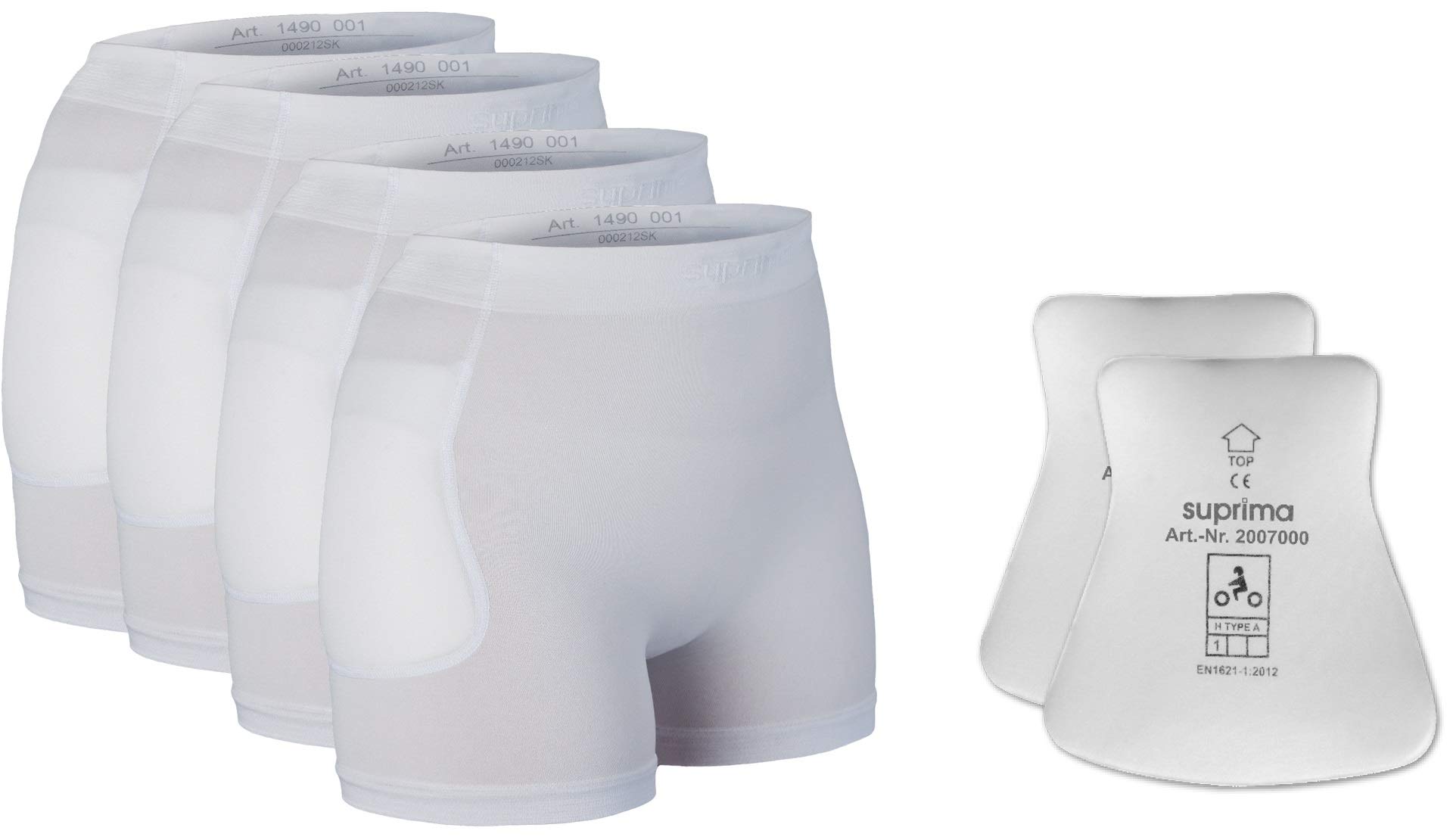 SUPRIMA 1496 - Kit di Protezione per Anca Unisex, Colore Bianco