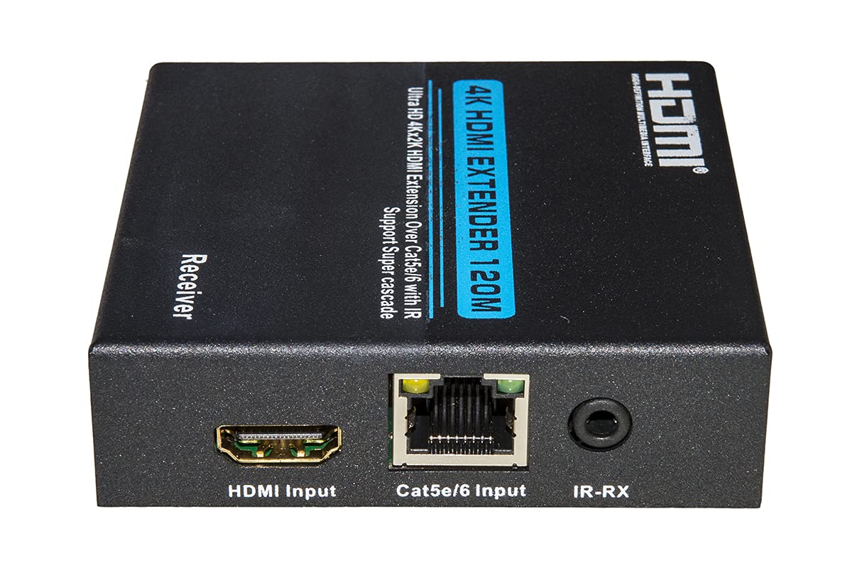 Link LKEXT26 przedłużacz HDMI UHD 4K przez kabel sieciowy Cat 5E/6 do 120 metrów pilot zdalnego sterowania z czujnikami na podczerwień