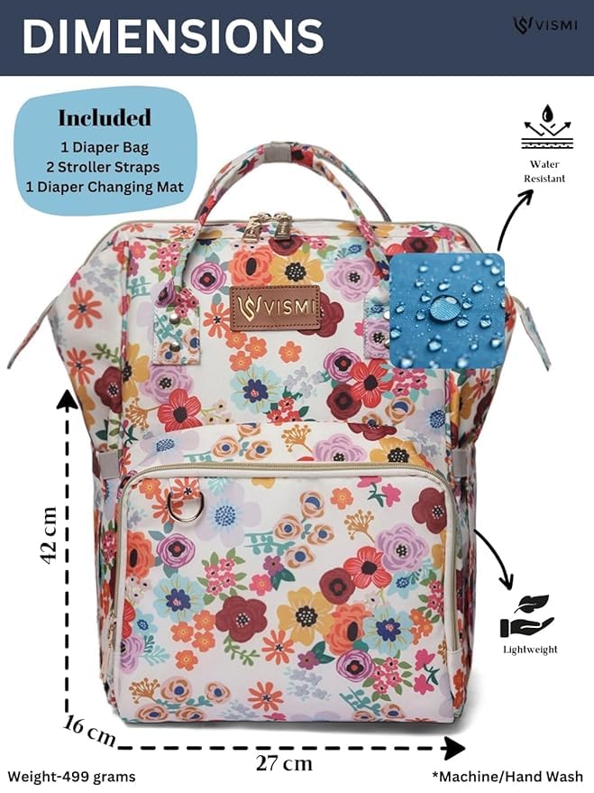 Image of VISMIINTREND Diaper Bag Combo for Mother for Travel | Includes Mini, Large Diaper Backpack |Baby Diaper Bag | Maternity Bag for Hospital | Nappy Bags for Mom | Gift for New Mom |Baby Shower Gift