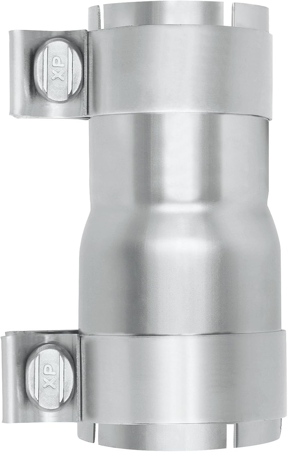 2.25 to 2.5 inch Exhaust Adapter with Clamp Stainless Steel, 2.25" ID to 2.5" ID Exhaust Reducer Connector Pipe with Clamp