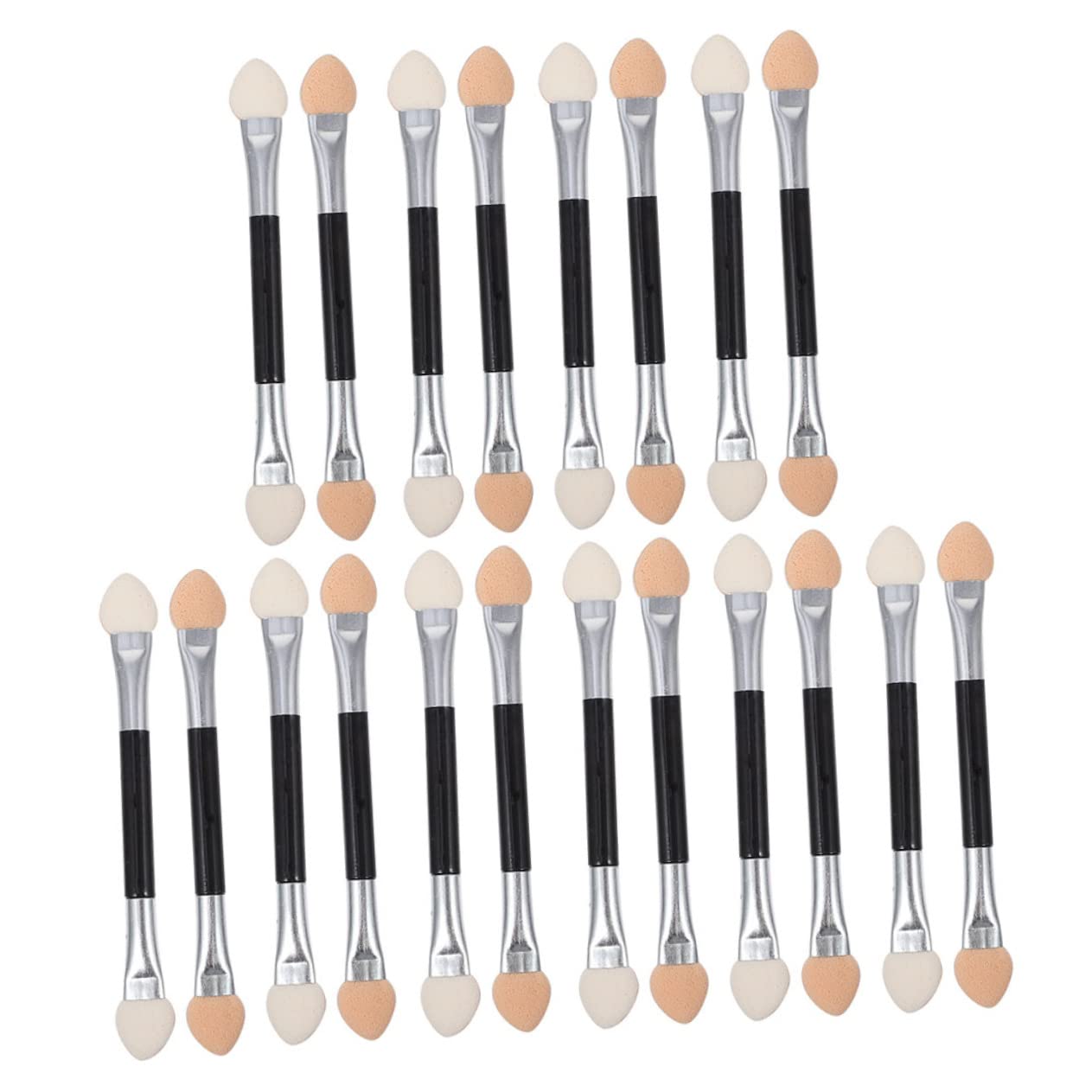 SOESFOUFU 30pcs Eye Shadow Sticks Eyeshadow Brush Applicators Aluminum Brushed Makeup