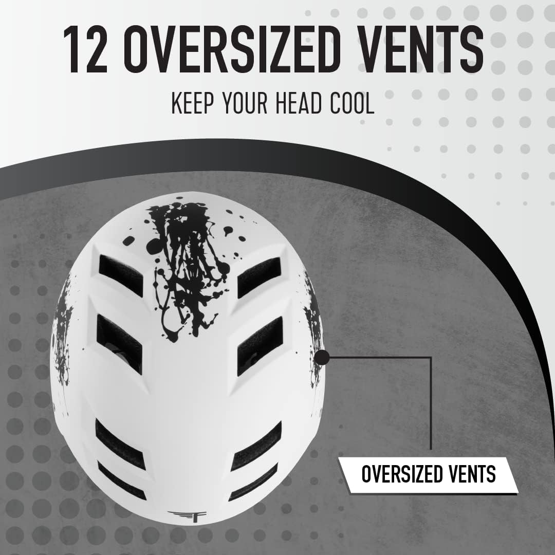 Flybar Bike Helmet- Multi Sport Dual Certified Adjustable Dial, Lightweight Skateboard Helmet, Roller Skating, Pogo, Electric Scooter, Snowboard, Boys and Girls Kids- Adults Helmets : Sports & Outdoors