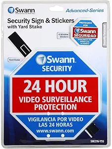 Swann Home Security Camera Sign for Yard and Surveillance System Window Decal Stickers, Outdoor Stake Included asin的图片