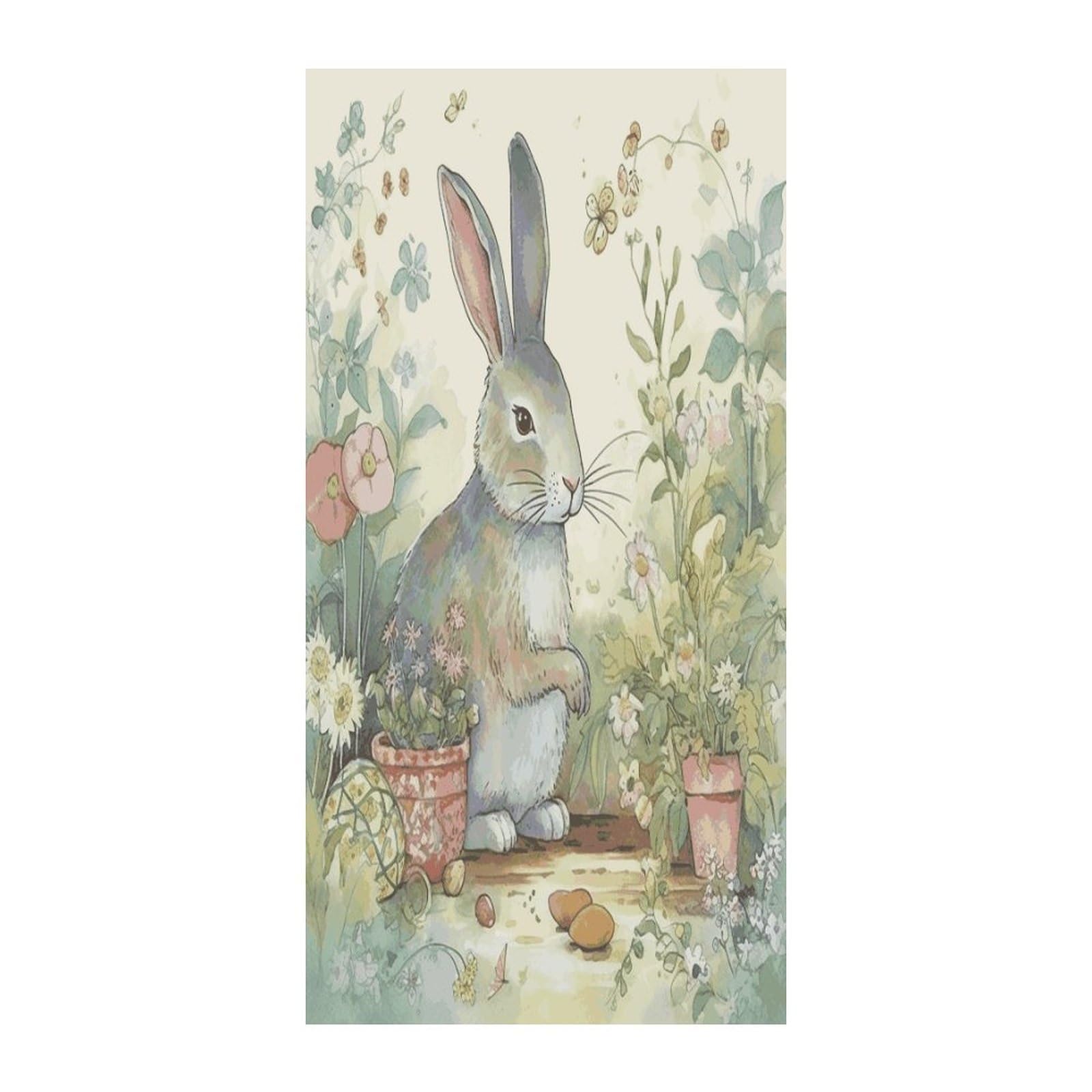 Fekiloot Style Garden Bunny Door Curtain Room Divider Curtains