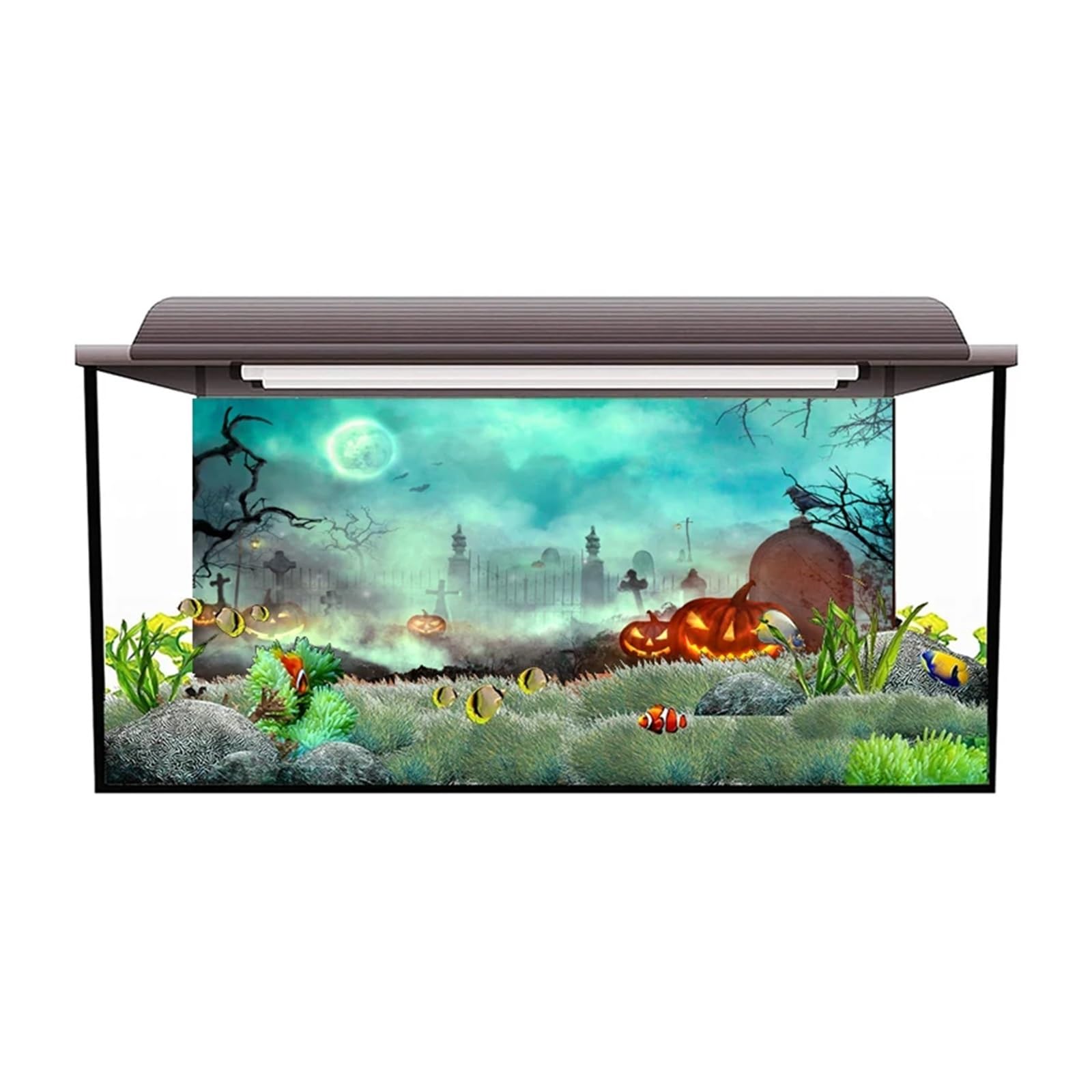 Sfondo Adesivo for Acquario, Poster, Decorazione for, Carta da Parati autoadesiva(50x100cm)