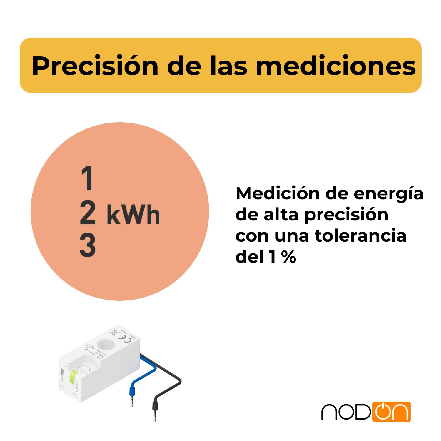 NodOn - Zigbee 3.0 Medidor de energía inteligente - Monitorización del consumo y la producción de electricidad - Compatible con sistemas domóticos como Home Assistant, Jeedom, Zigbee2MQTT y ZHA