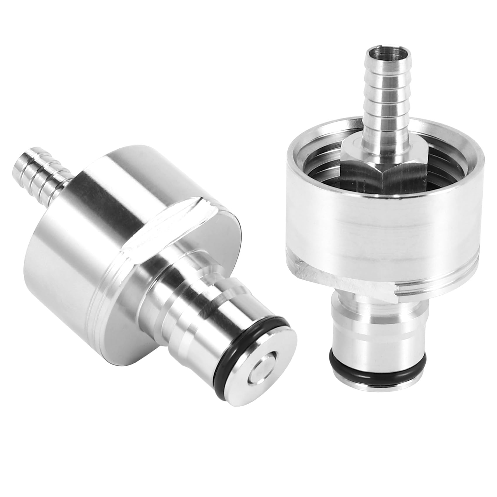 Tappo di Carbonatazione nel Acciaio Inossidabile 2PZ / Lot 304 5/16 Pollici Barb, Tipo di Blocco Un Sfera, Bottiglie nel Pet per Bevande Analcoliche, Kebing Homebrew
