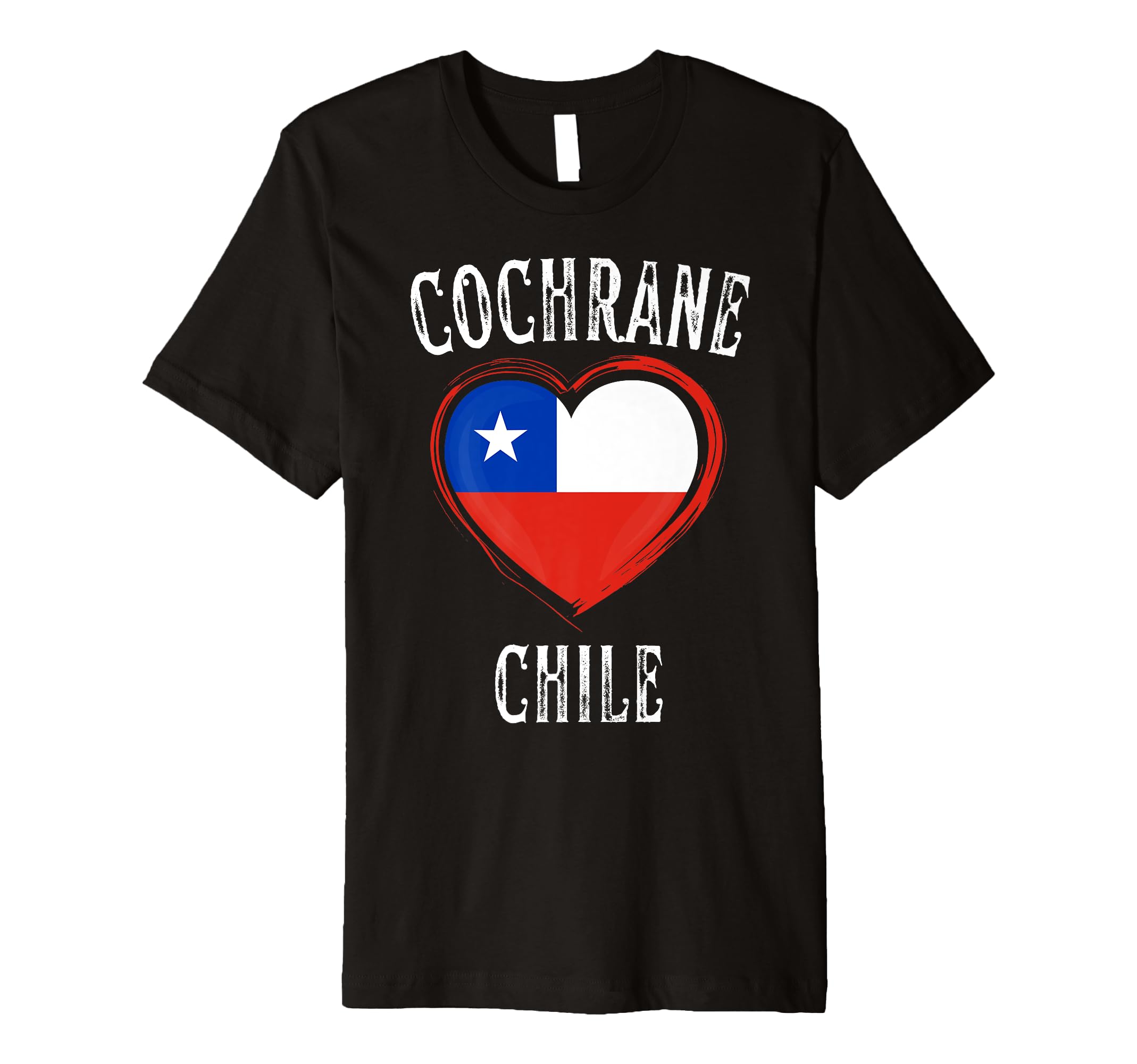 Chile Flag Heart Cochrane City Premium T-Shirt