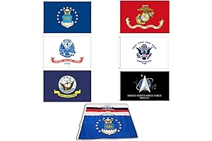 GLOBAL ADVERTISING SOLUTIONS Military Flags Pack (Set of 6)