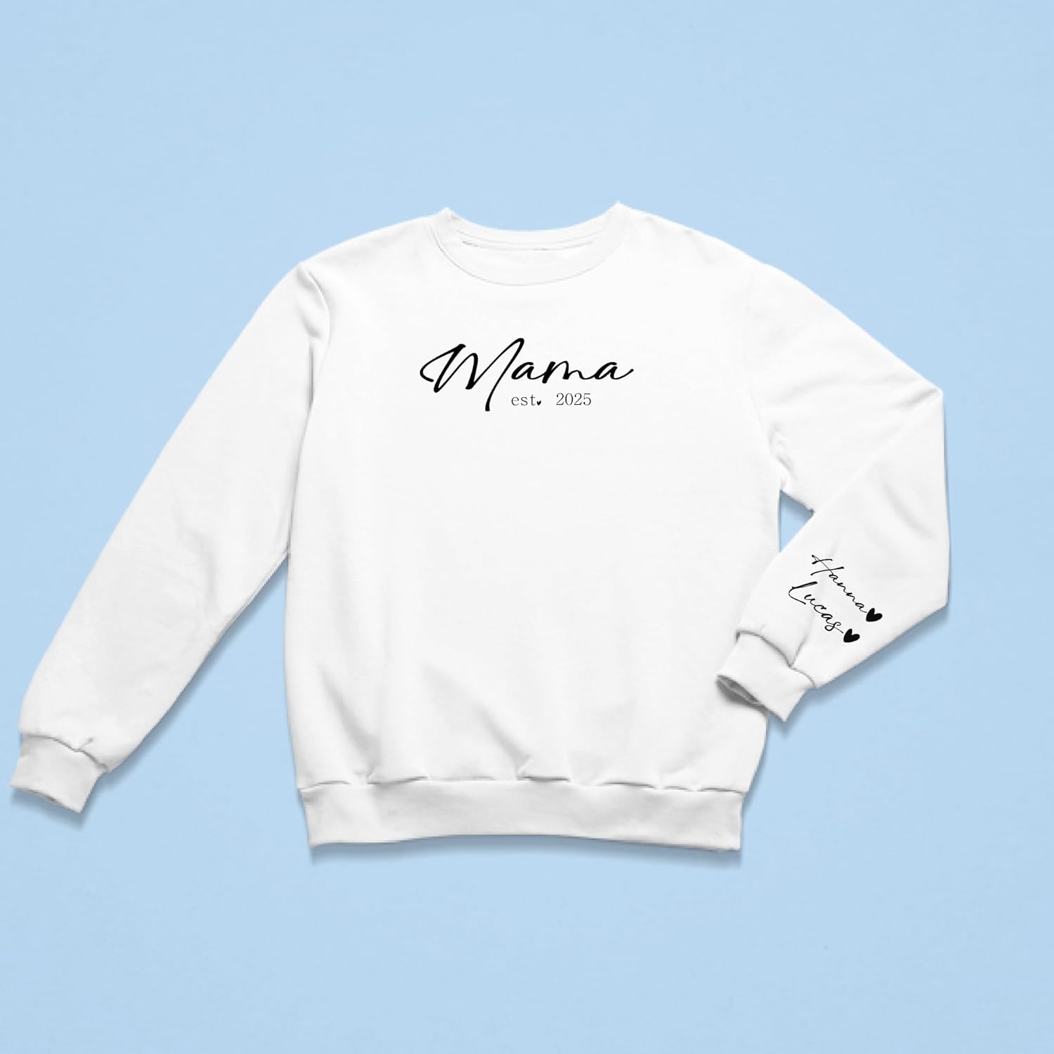 Personalized Mama Sweatshirt White - Image 4
