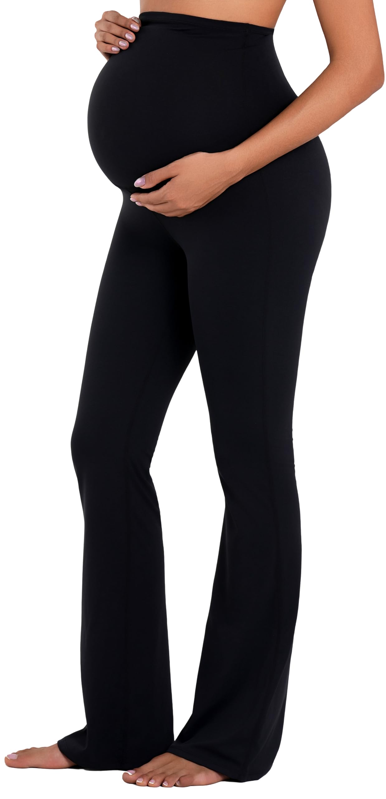 Sunzel Leggings premaman svasati con tasche sopra la pancia, pantaloni da yoga morbidi per gravidanza a gamba larga
