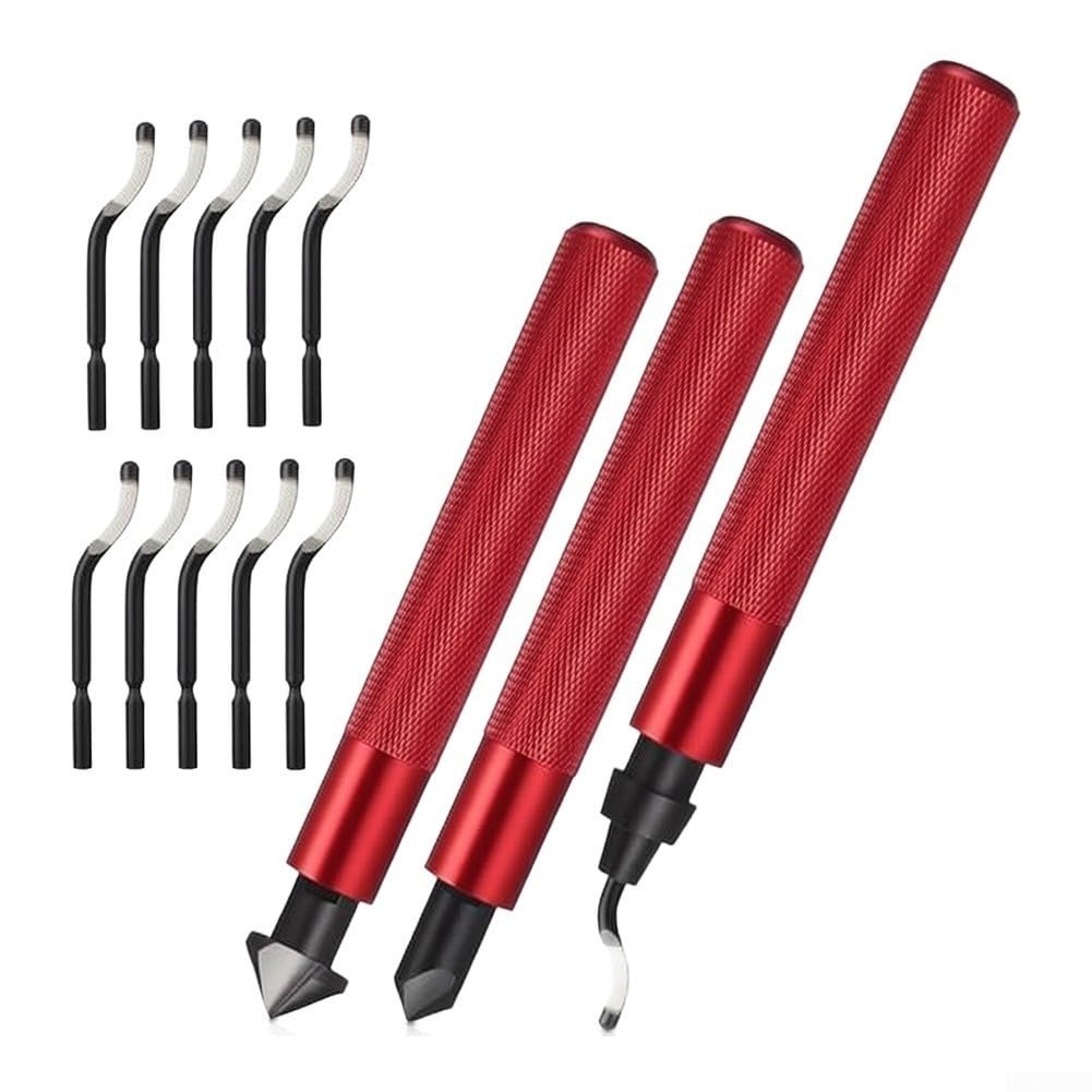 Handentgrater HSS Stahl 4.65 Zoll Ergonomisch(3pcs Set)