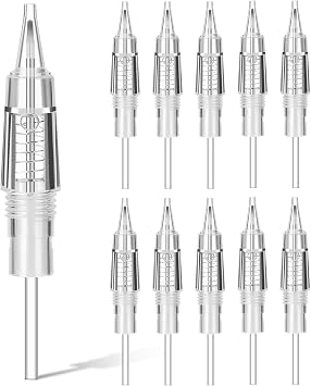 ATOMUS Eyebrow Tattoo Cartridge Needles Disposable Permanent Makeup Tattoo Needles for Eyebrow Eyeliner Tattoo Machine 7R 10pcs