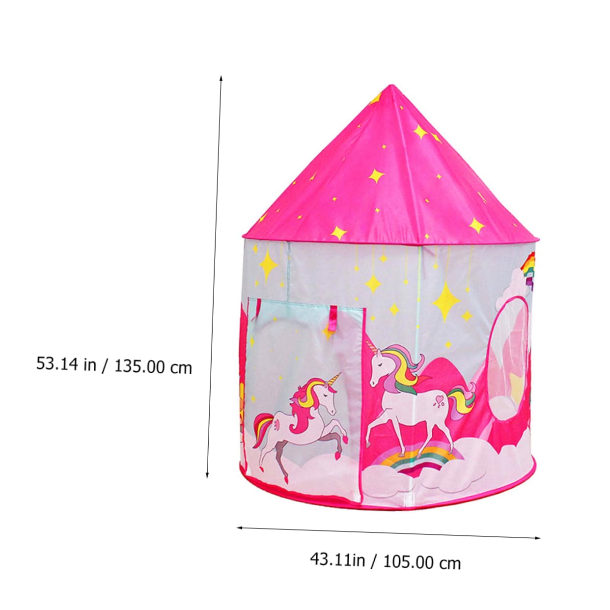 UPKOCH Casetta da Gioco Pieghevole per Bambini Rosa Riparo Gioco da Interno Finestre Materiale Lavabile e Traspirante Spazio per Giocare e Sedersi per Attività Indoor