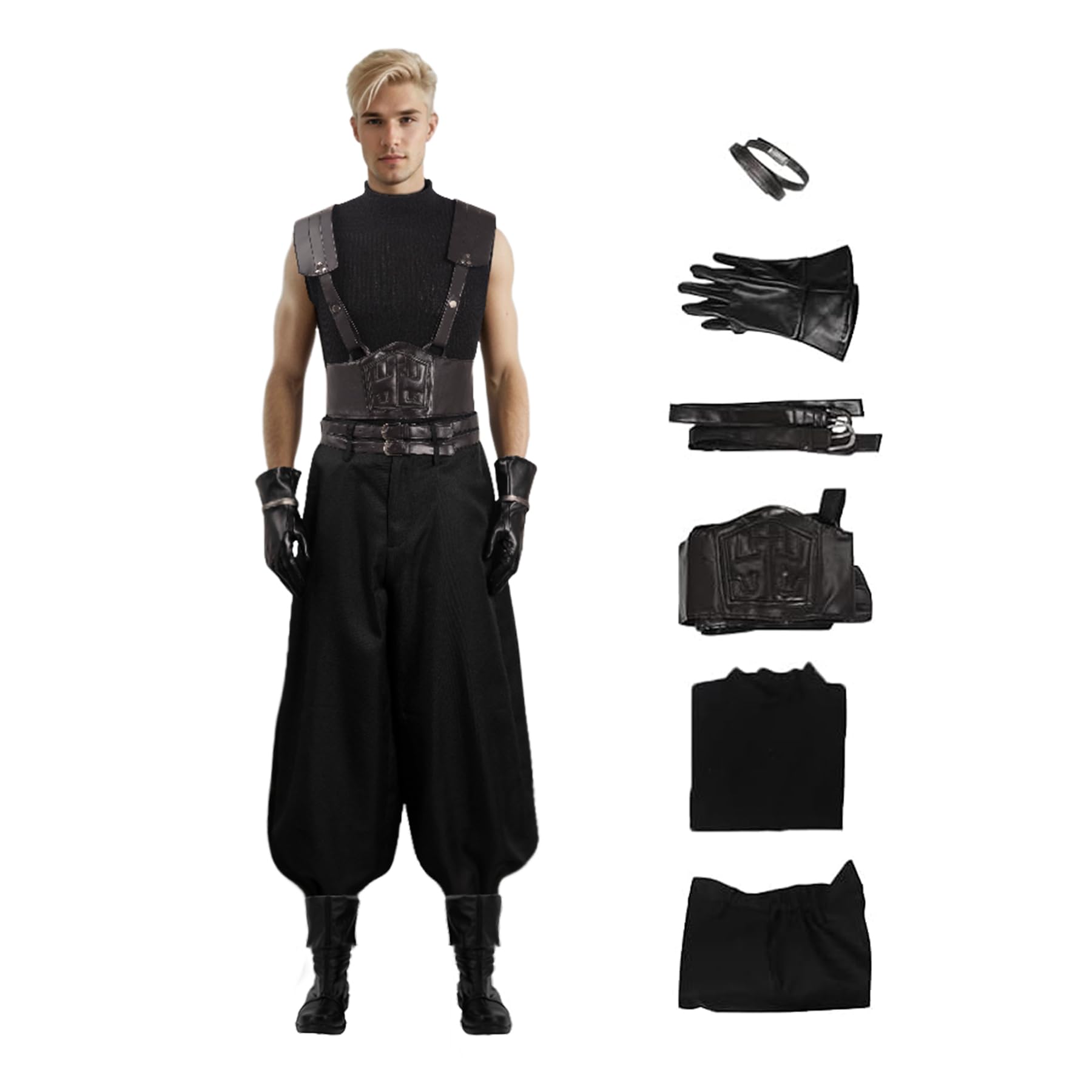 Kejodiy Adult Game Costume Cospaly Outfit Game Halloween Party Costume Full Set