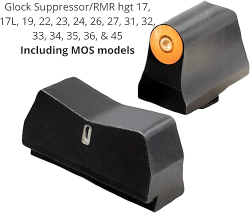 Miniatura 2 de XS Sights DXT2 Big Dot Tritium Night Sights. Juego de tritio delantero y trasero. Compatible con supresor Glock, altura óptica 17, 19, 19X, 22, 23,