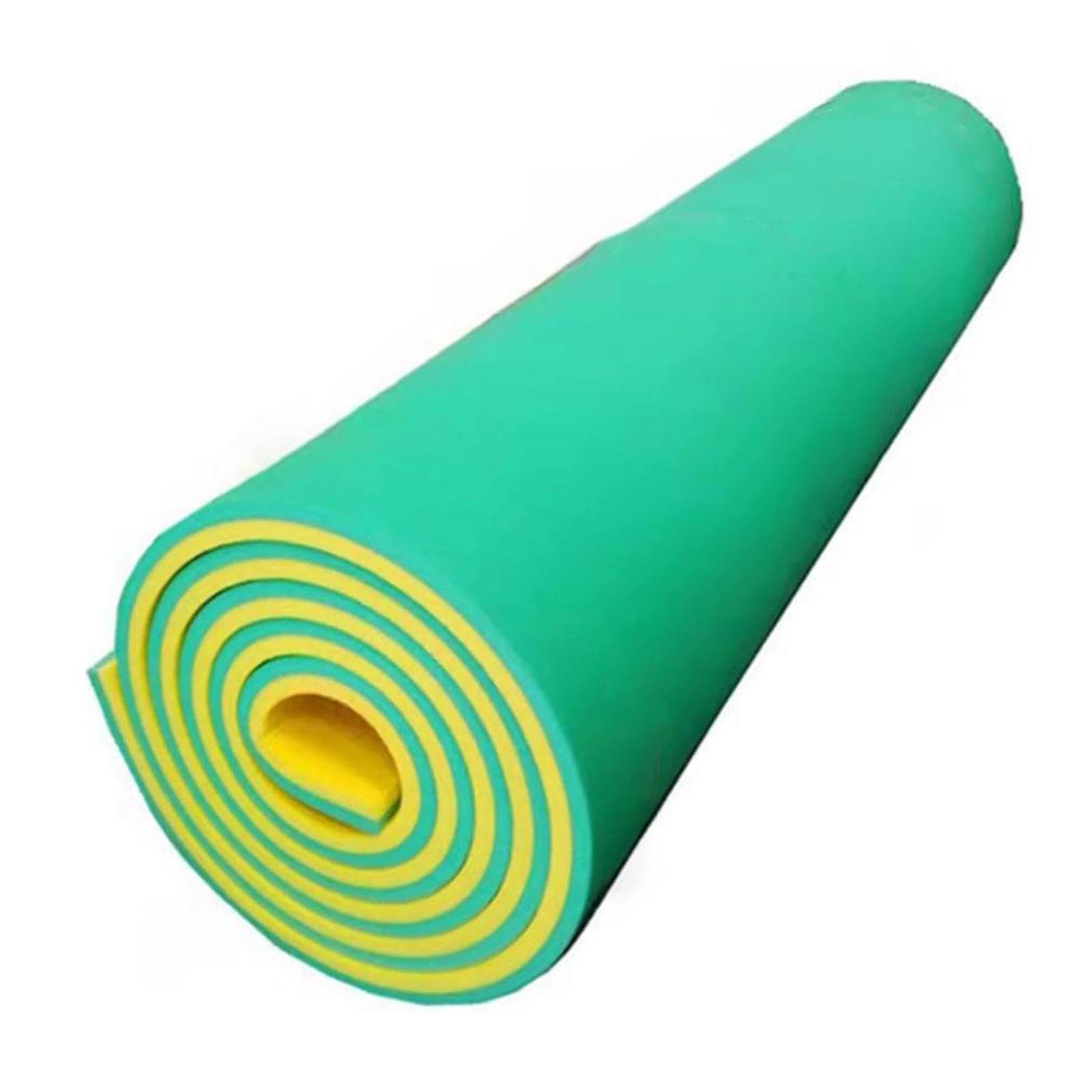 UGPLM Water Float Mat Foam Floating Pad Relaxing High Density Xpe Foam Blanket 2 Layers Float Mat Bed Mattress for Beach Summer Swimming Pool Sea, Yellow and Green