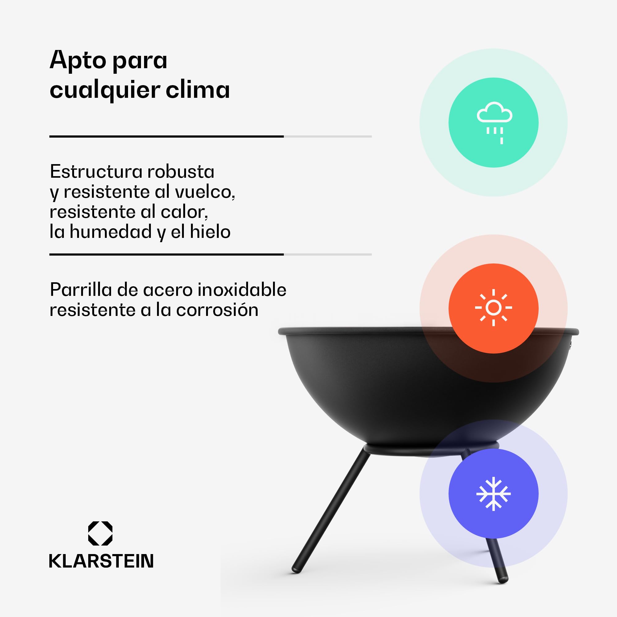 blumfeldt Fireball 43 cm Hoguera – Cubeta de fuego de acero con diseño 2 en 1 inclinable, acero de 3 mm de grosor, base estable, rejilla para cenizas, atizador y funda para la lluvia