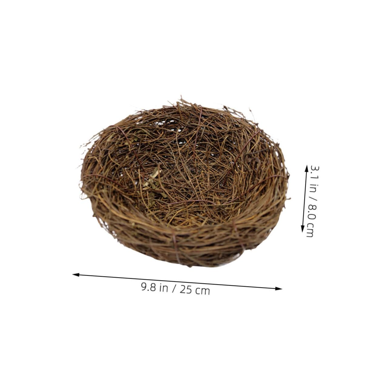 Toddmomy Artificial Rattan Bird Nest Handmade Decorative Nest Ornament for Garden Landscape Outdoor Bird Nest for Nesting and Breeding