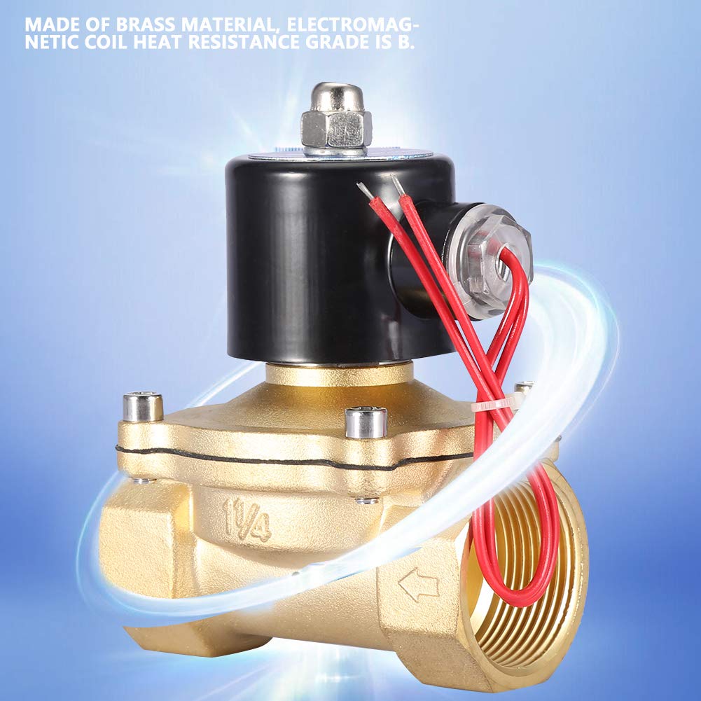 Electroválvula Electromagnética de Latón con Estructura Compacta para Sistemas Neumáticos - AC 220V 1-1/4" para Uso Industrial