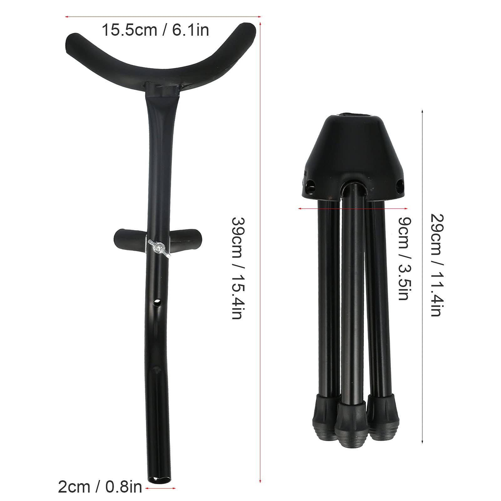 Tragbarer, Faltbarer Altsaxophonständer – Metall-Saxophonhalter für Altsaxophon – Port-Rack und Musikinstrumentenzubehör – Ideal für Musiker und Interpreten