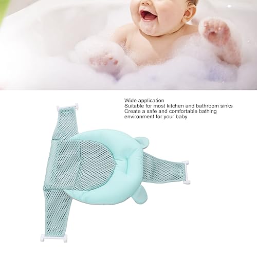 Miniatura 4 de Almohadilla de baño para bebé, cojín de malla suave y cómodo para asiento de bañera con ventosas antideslizantes para recién nacidos y bebés (tipo 1)