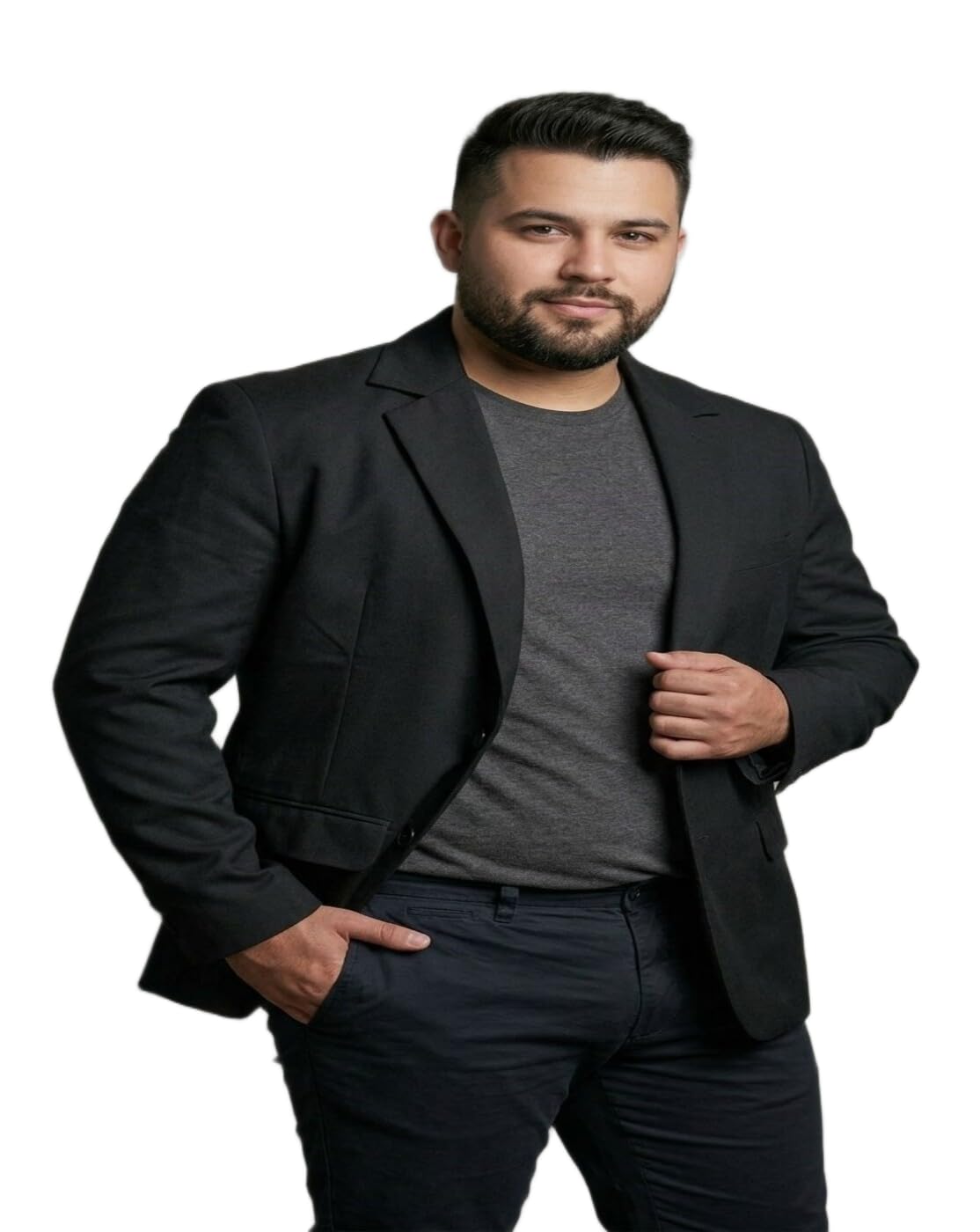 maykr Men's Black Blazer, Slim Fit Single-Breasted Suit Jacket, Formal Business Wear-picture-35