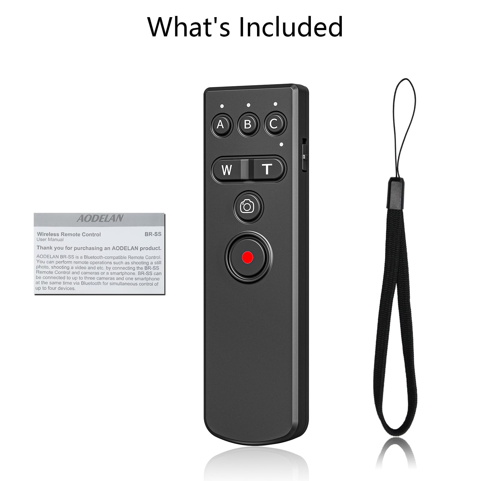 Télécommande sans fil pour appareil photo AODELAN Déclencheur pour Canon, Sony, Nikon, et smartphone, zoom AF Focus enregistrement vidéo compatible avec Canon EOS R6, R7, 850D/Sony ZV-1, ZV-E10,