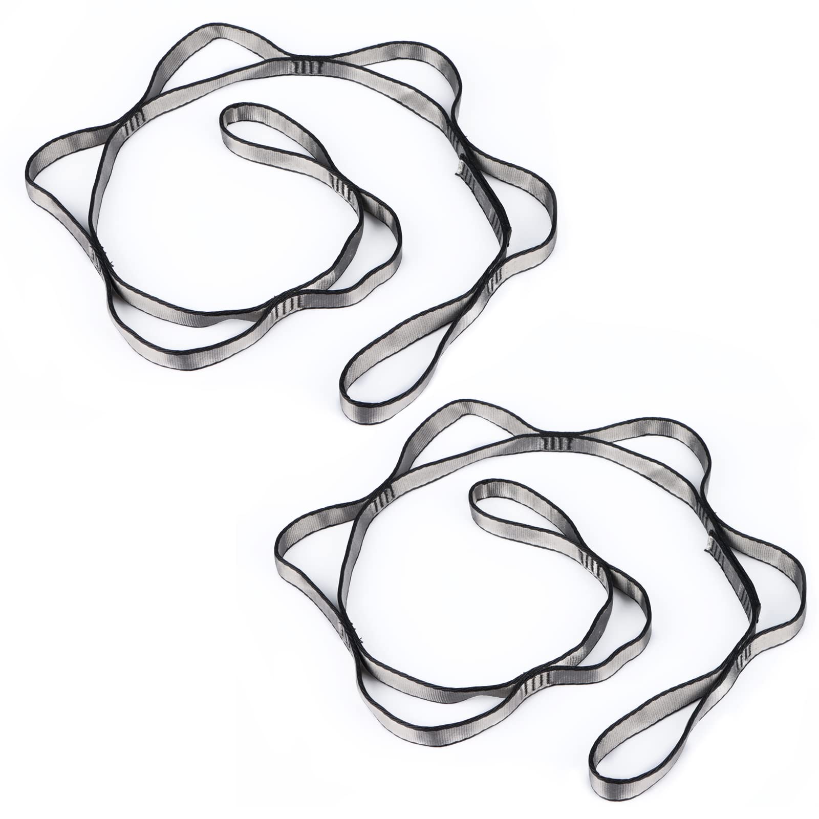 AKONE 2 Pieces Yoga Hammock Extension Strap Climbing Loop Straps Daisy Chain Daisy Chain Sling Chain 23Kn Strong Sling Daisy Chains Adjustable Nylon Yoga Exercise Straps for Stretching Pilates