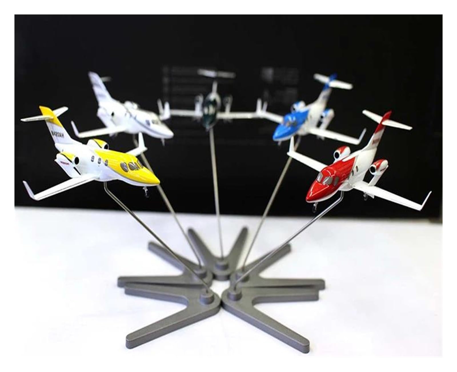 1/144 Per JET Business Jet Piccolo Aereo Di Linea Privato Modello Di Aereo In Lega Serie Classica Scale Aircraft Display Model(Yellow)