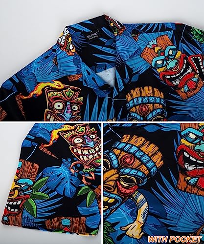 MIKENKO Funny Mens Hawaiian Shirts Short Sleeve Button Up Beach Summer Button Down Hawaiian Shirt for Men Women4