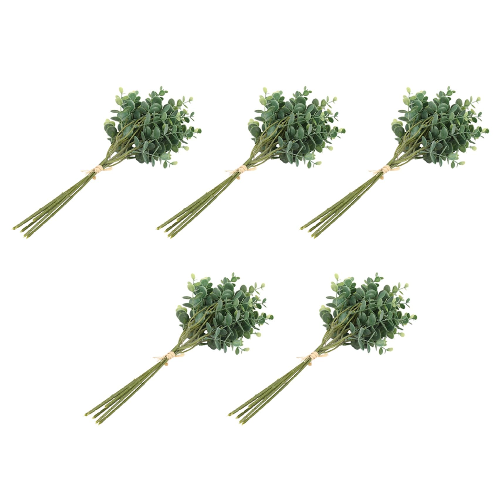 Feuilles d'Eucalyptus Artificielles : Lot de 30 Branches en Plastique Vert pour Vase