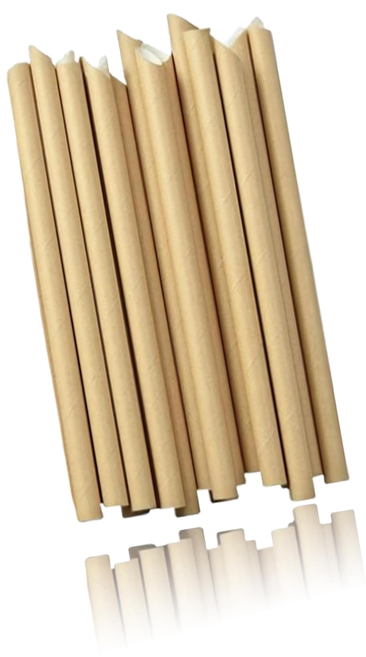 Sweet seven Biodegradable Boba Straws - Pointed Kraft Paper, Individually Wrapped, 4-layer Heavy Duty, 12mm Jumbo Smoothie Straws for Bubble Tea, Tapioca Pearls - Pack of 100