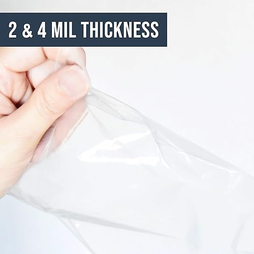 Miniatura 2 de 8NET - Rollo de plástico transparente de 2 mil, 2 pulgadas x 2150 pies, resina LDPE segura para alimentos, ideal para embalaje, almacenamiento e