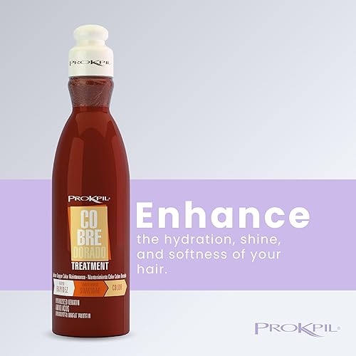 Miniatura 5 de Prokpil Cobre Dorado Tratamiento Color Matizante  Máscara matices de mantenimiento de tratamiento de cobre dorado (tamaño regular, 10 oz-10.1fl oz)