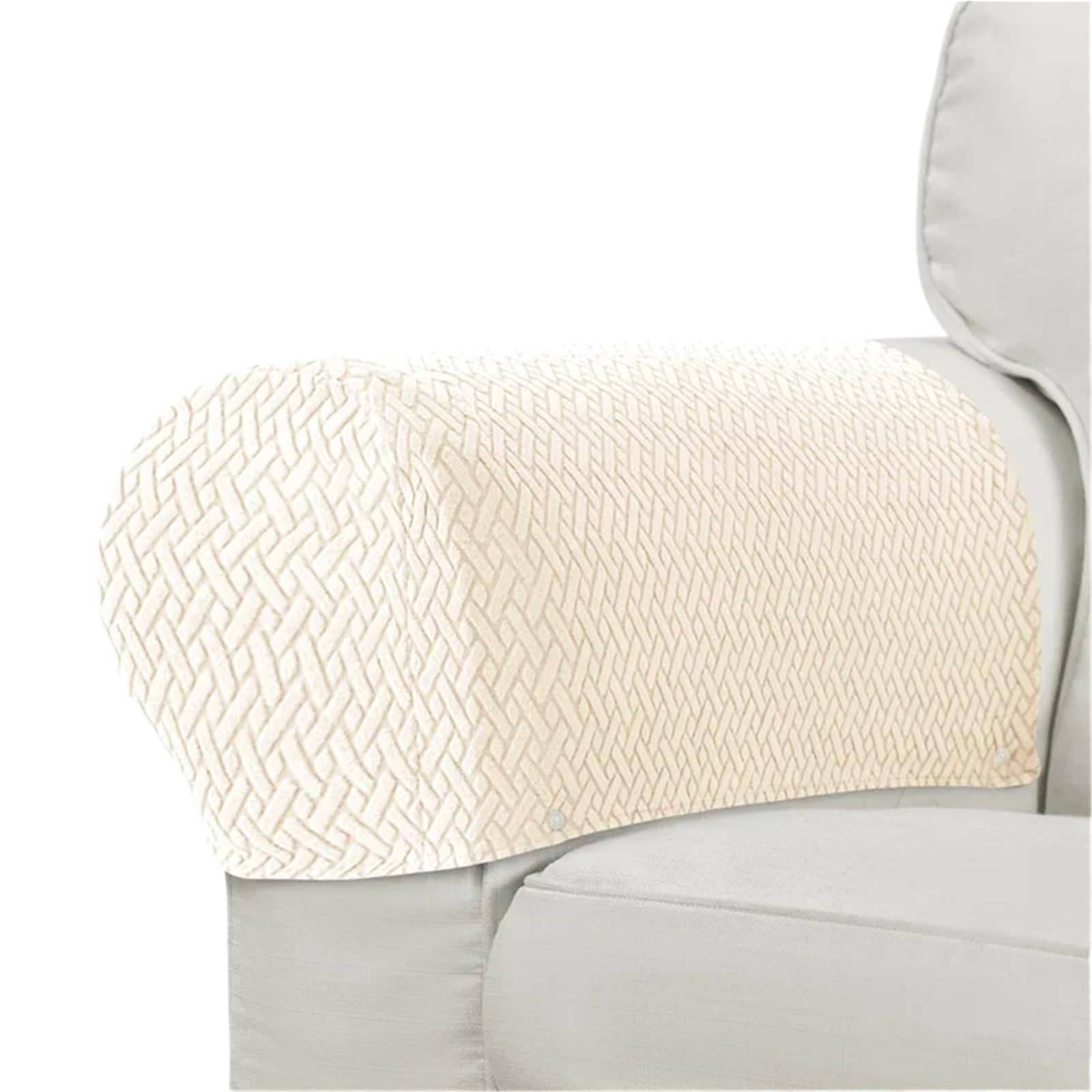 Zovloer Arm Chair Covers 6pcs Sofa Armchair Covers Anti-dirty Stretch Spandex Armrest Chair Slipcover Elastic Home Couch Arm Protector Cover For Recliner Armchairs Sofas Couch(Beige)