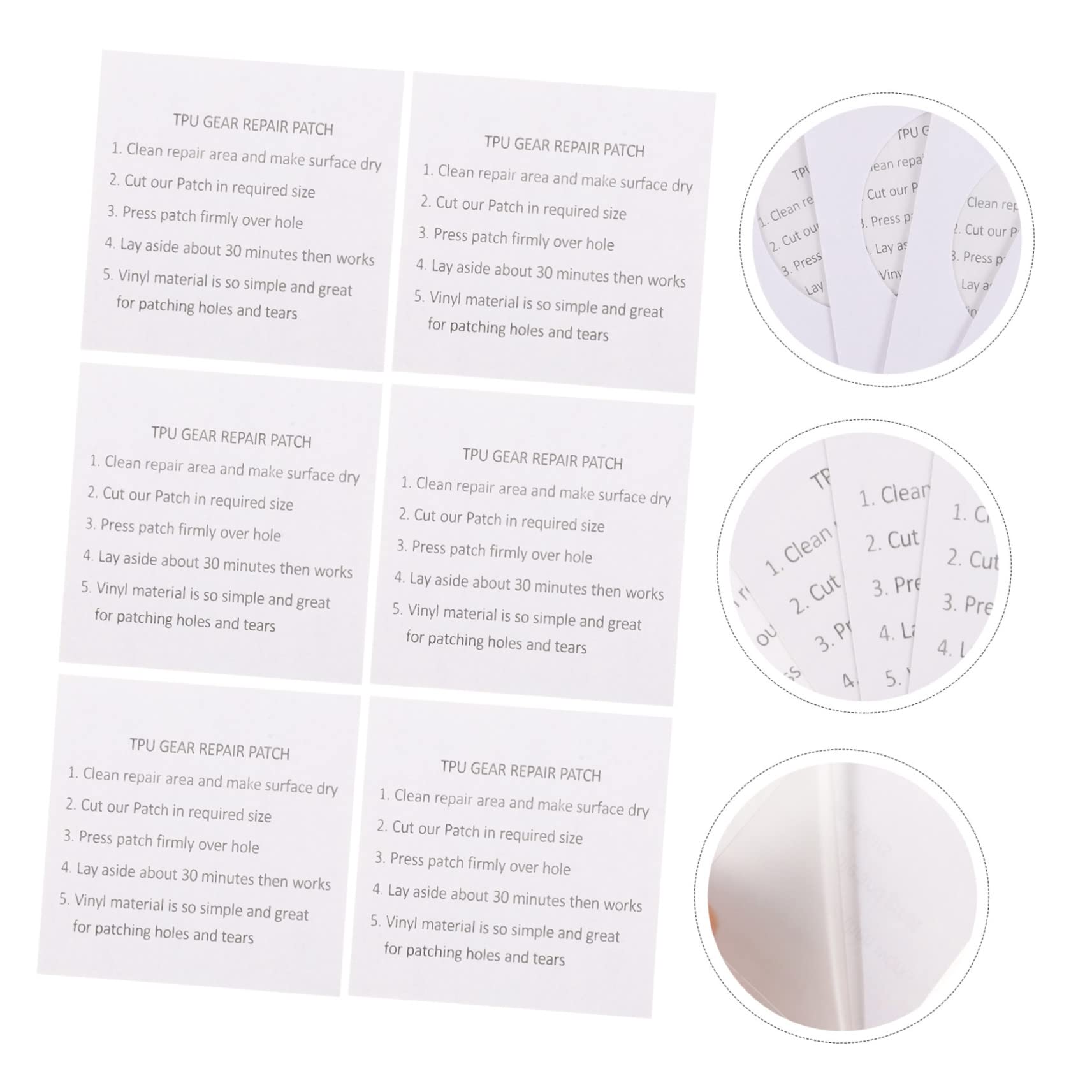 Uonlytech 100stücke Tpu Reparaturpatches Transparent Selbstklebend Flicken Von Zelten Luftmatratzen Regenjacken Und Praktisch Für Kleine