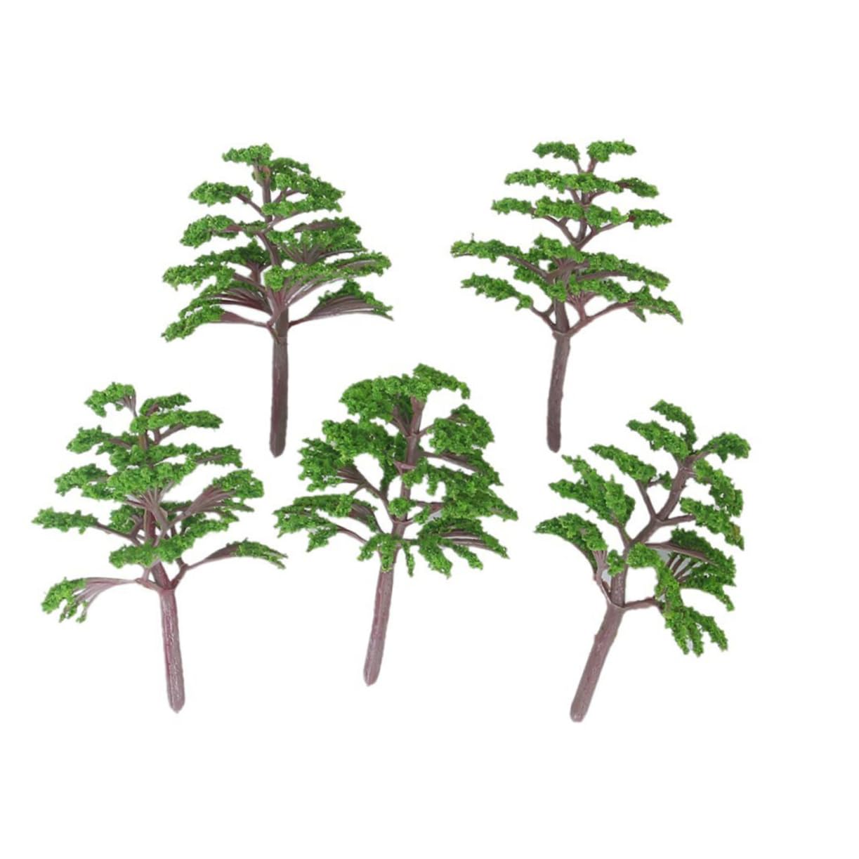 PRETYZOOM 2 Alberi In Miniatura A Forma Di Melo - Verdi Con Frutti - Per Diorami, Ferrovie, Paesini