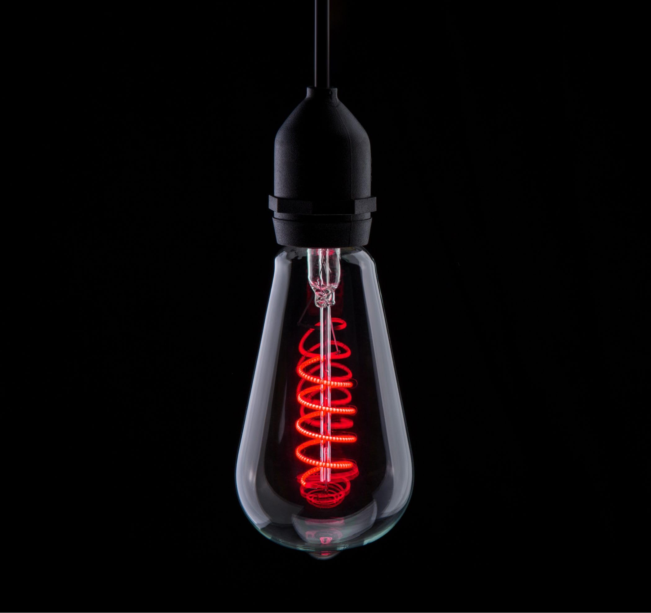 Pro-Lite ST64/FILDIM/4W/ES/RED 4w LED Spiral ST64, dimmable, red, E27